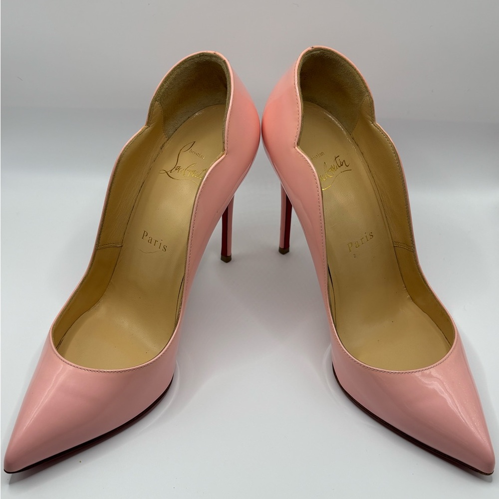 Christian Louboutin RARE Pink Hot Chick Pumps 36.5 100 mm patent leather